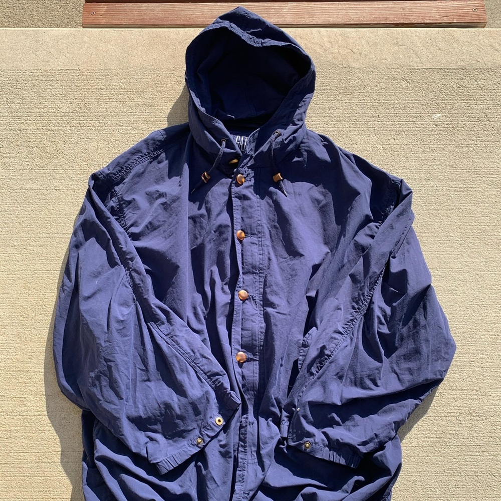 Great Navy duster/utility jacket from the Gap!
